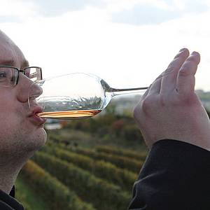 Co si budeme nalhávat, sklenika rového šampaského na vinici chutná skvle.